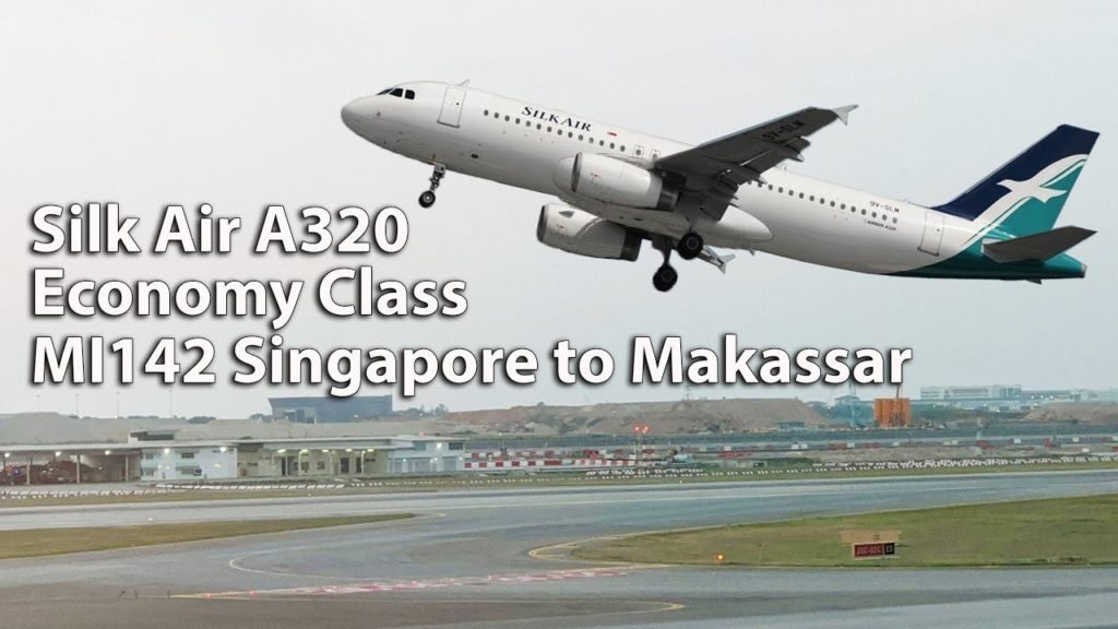 Silk Air A320 Economy Class MI142 Singapore to Makassar