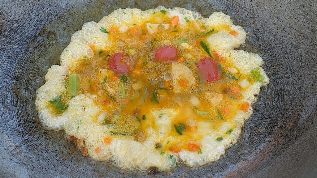 1200원 태국 오믈렛 / $1 thai omelette - thai street food