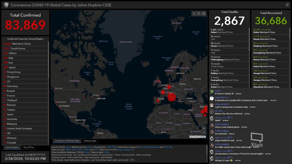 🏥 Coronavirus - | World Map | 2019-nCoV | COVID-19 | Live Italy Us China