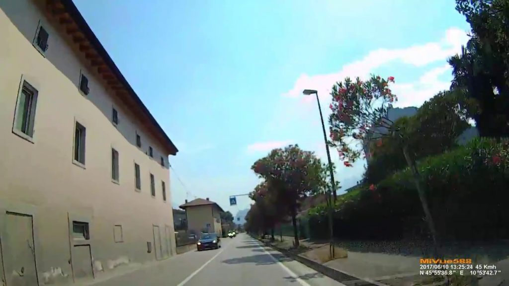 I: Arco. Trentino-Alto Adige. Crossing the town from Dro to Torbole. June 2017