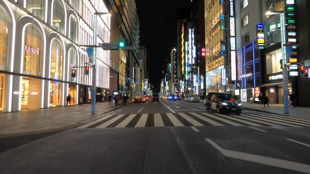 4K Tokyo Night Drive -  Nihonbashi, Ginza, Yurakucho & more... [JAPAN] Slow TV 東京 日本橋 銀座 有楽町