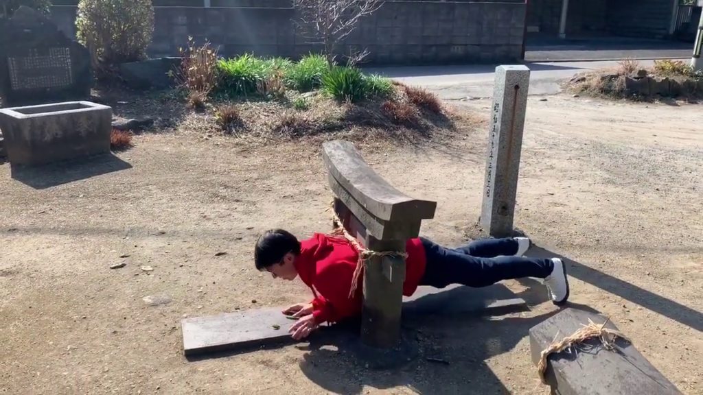 Small Trii Gate at Awashima Jinja (Chikugo City, Fukuoka Prefecture, Japan) / 粟島神社のミニ鳥居 (福岡県筑後市)