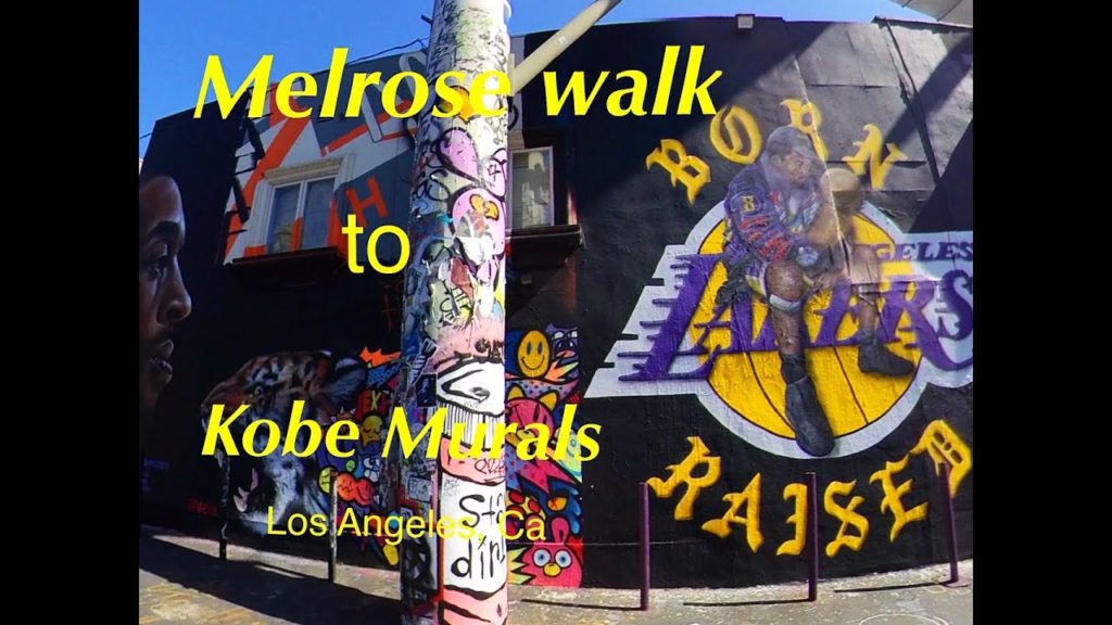Walking on Melrose-Mamba on Melrose-LA Loves Kobe Bryant&GiGi- with Insta360 ONE X
