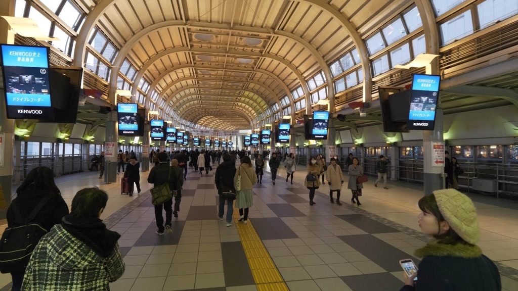 【4K】From Shinagawa station through Season Terrace illumination to Rainbow bridge