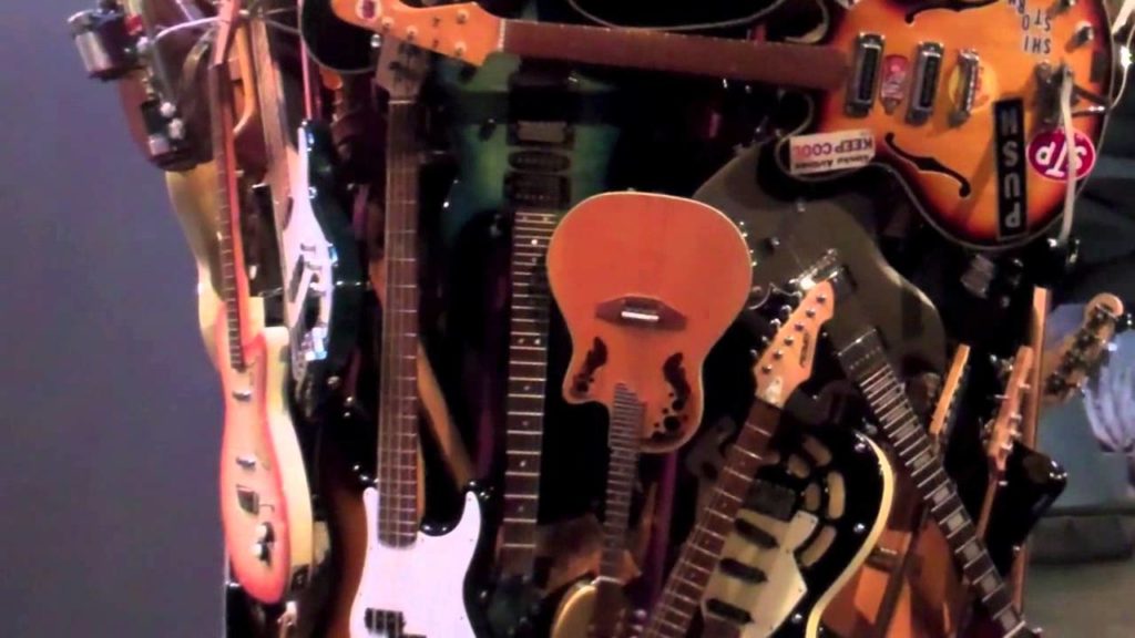 Guitar Gallery-Column Sculpture Made of Real Guitars-EMP Museum