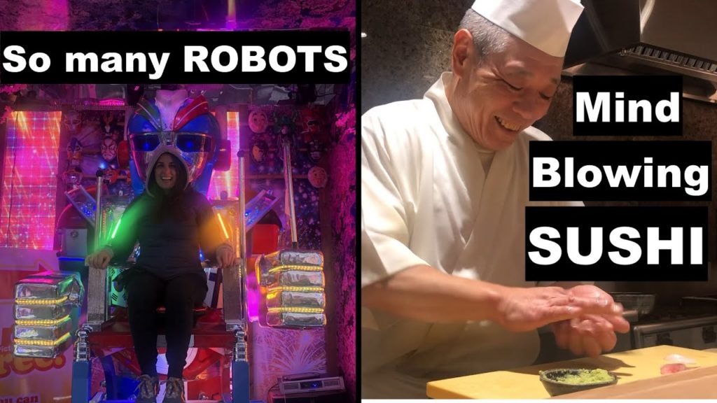 Exploring Tokyo! Robot Restaurant, Sensho-ji Temple, Sushi Bar Yasuda | Japan Travel Vlog