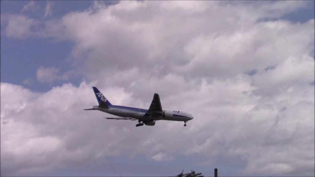 Low Pass before Landing Airbus A-321 ANA Hakodate Japan