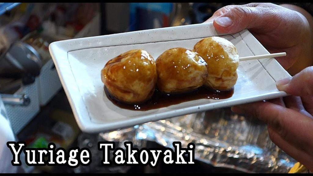 宮城のたこ焼き｜串に刺さった閖上たこ焼き Takoyaki Skewer in Miyagi Japan.Japanese Street Food 章鱼烧