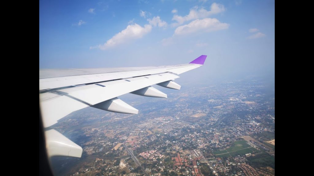Thai Airways Flight TG 111 Chiang Mai to Bangkok on board a new Airbus A350 on a glorious clear day.