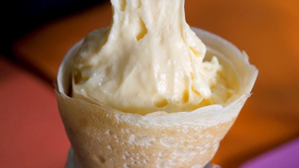 Custard Cream Crepe (Brulee) - Korean Street Food