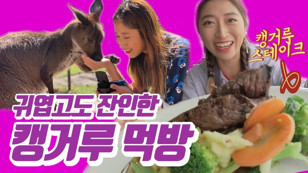 귀여운 캥거루 스테이크 먹방 l 너무 잔인한거 아니야? ㅠㅠ 호주 여행 멜버른 맛집 kangaroo steak mukbang 코로나 호주 입국금지 ㅠㅠ 마스크