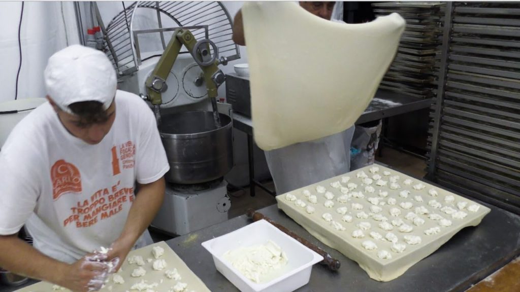 Italy Street Food. Preparing and Cooking Farinata, Focaccia, Pizza and More