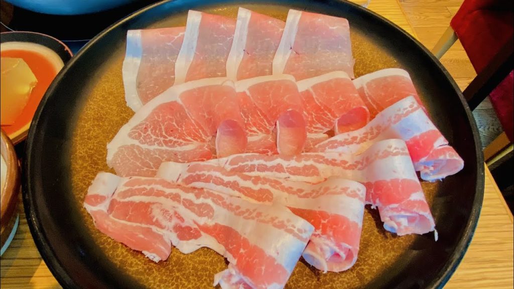 [ASMR] Shabu-shabu with pork and Collagen Jelly | Japanese Restaurant