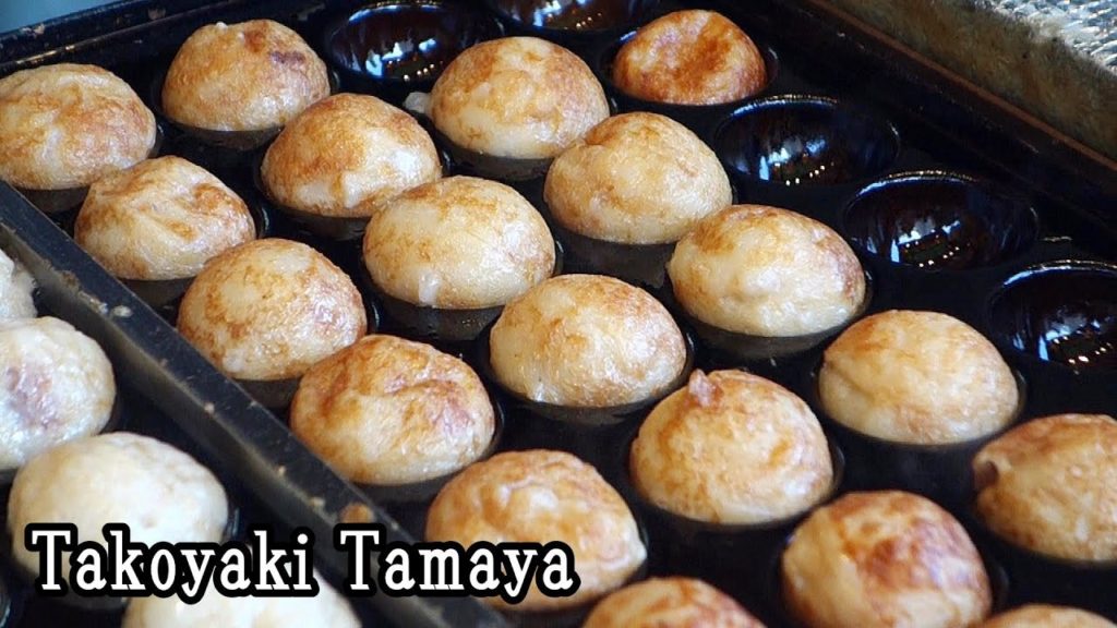 大阪のたこ焼き 玉屋｜オマール海老の出汁を使って焼き上げるたこ焼き TAKOYAKI made with Omar Shrimp Soup.Japanese Street Food.章鱼烧