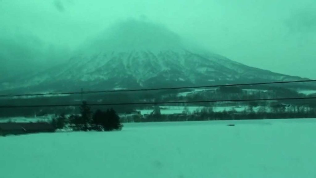 Snow-Covered Mount Yotei Near the Niseko Ski Resort, Hokkaido, Japan