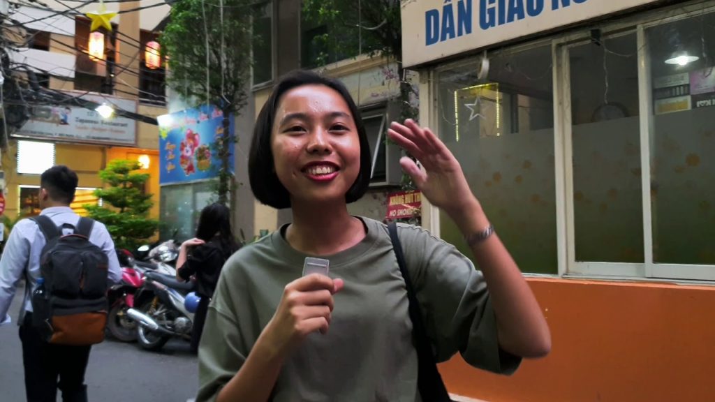 Ms. Le Mi Traveling around Japanese street in Ho Chi Minh City