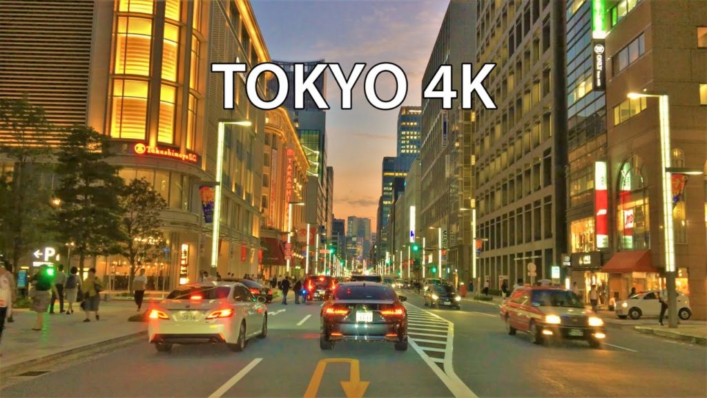 Tokyo 4K -  Beverly Hills of Japan - Driving Downtown - Ginza
