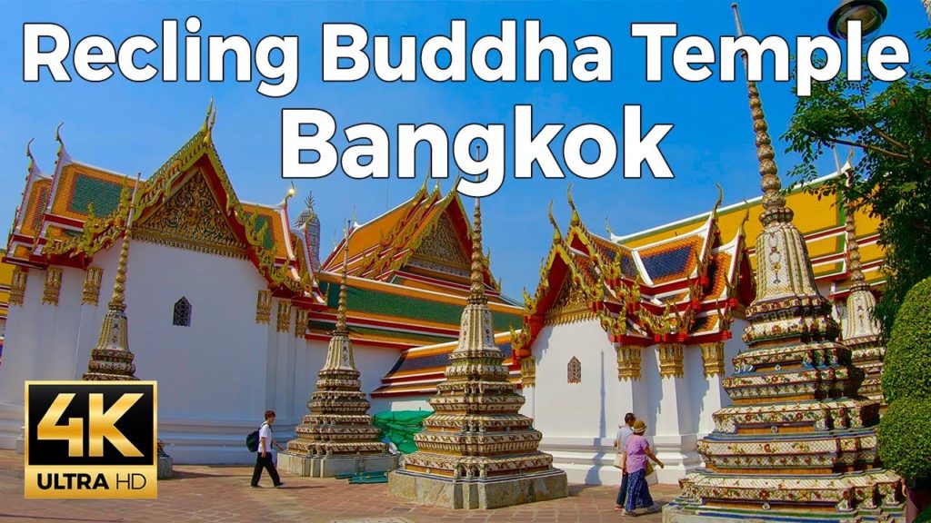 Bangkok, Thailand Walking Tour - Temple of the Reclining Buddha (4K Ultra HD 60fps)