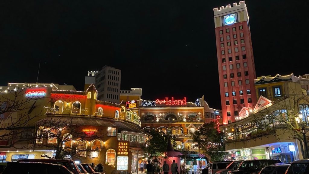 Night Walk in Mihama American Village in Okinawa