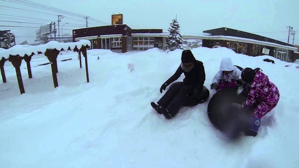 Having fun with snow