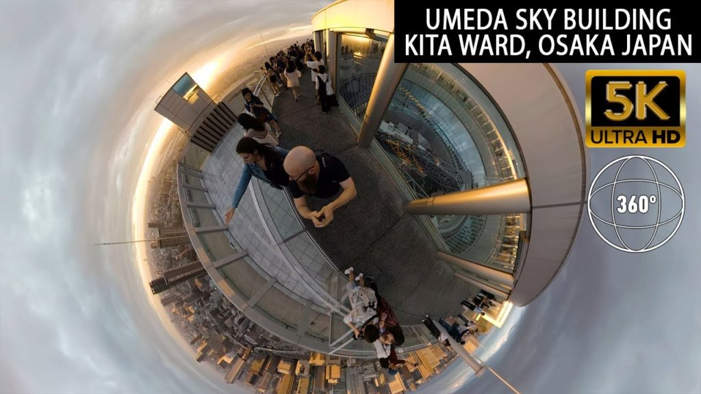 VR 360 5k - Umeda Sky Building Tour - Kita Ward - Osaka, Japan