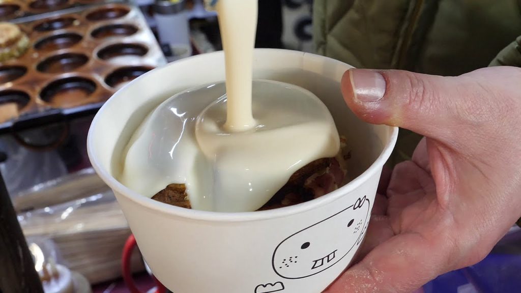 우유 소스 오코노미야끼 / milk sauce pancake - okonomiyaki / korean street food