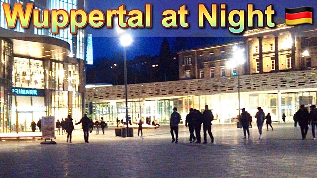 Walking through Western Germany - Short Wuppertal City Tour at Night