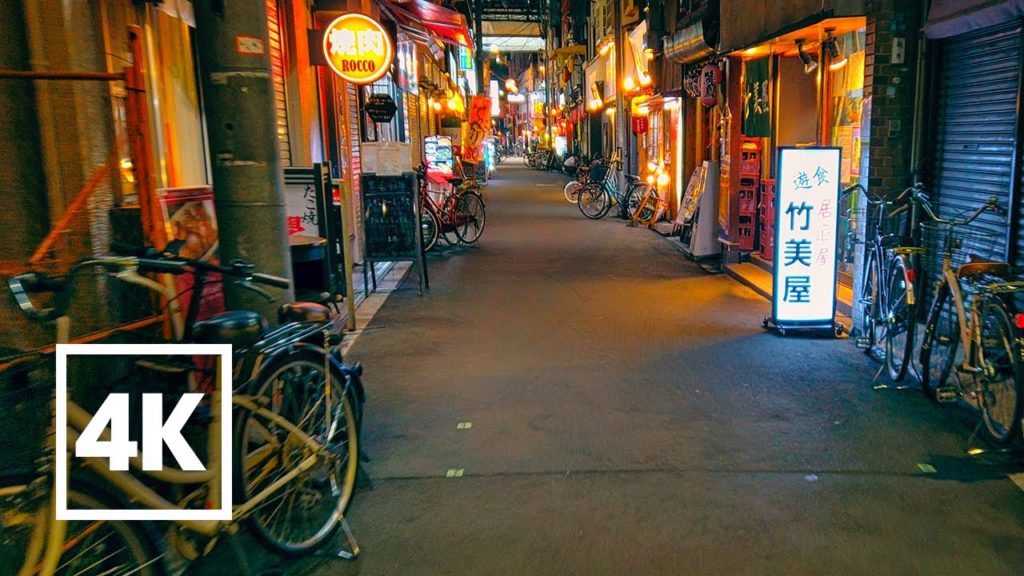 Walking Street Juso at night 4K