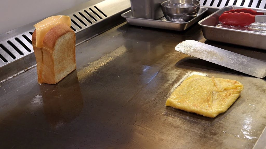 mozzarella cheese egg sandwich / korean street food