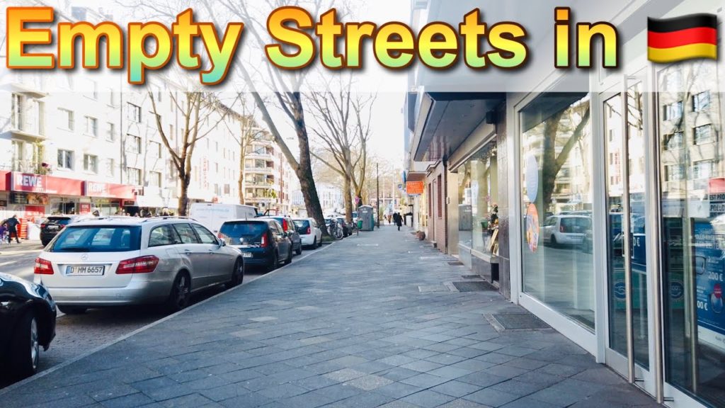 Empty Streets in Germany Walking in 2020 - Dusseldorf Brehmplatz (Düsseltal)