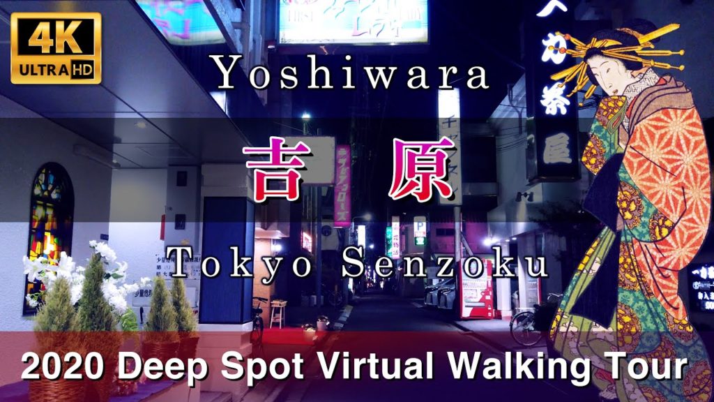 Japan Tokyo Yoshiwara 2020 Night Street View 4K Red Light District Deep Spot Underground Walking