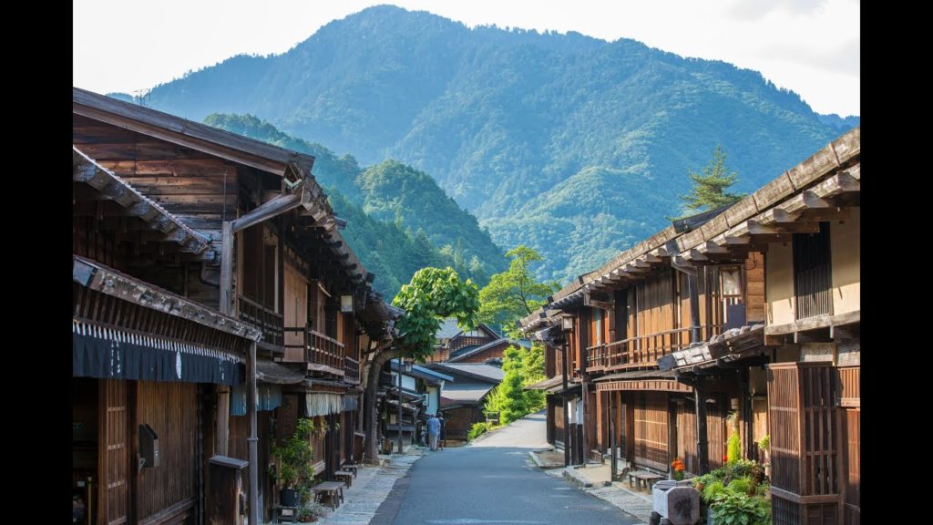 JG☆☆☆☆☆HDR Nagano,Tsumago,Post Town,Busy Afternoon vs Calm Sunset (Historic District) 長野 妻籠宿の街並(重伝建)