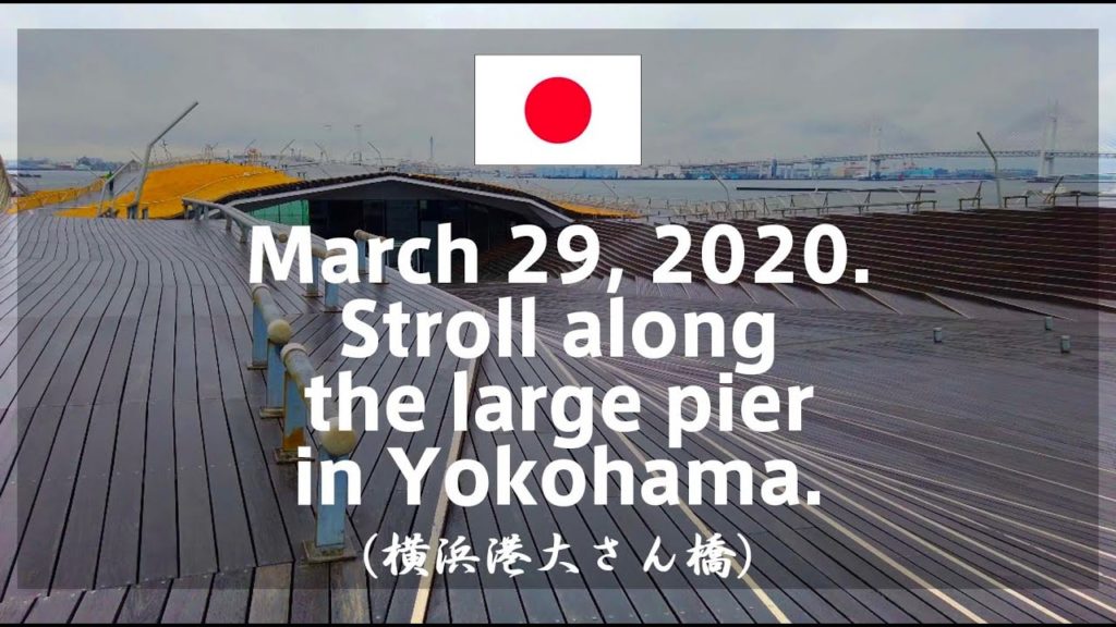 March 29, 2020. Stroll along the large pier in Yokohama. Today's weather is snow.　【横浜港大さん橋】