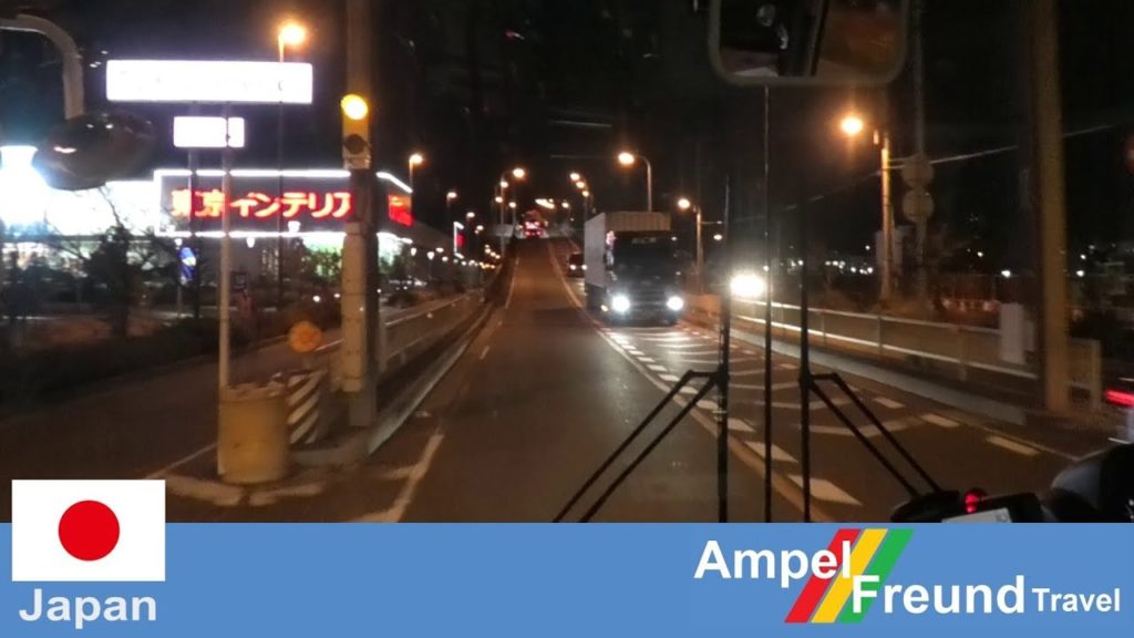 [2020] Night ride over Namihaya Bridge with Osaka City Bus 72 to Tempozan なみはや大橋大阪シティバス72 天保山