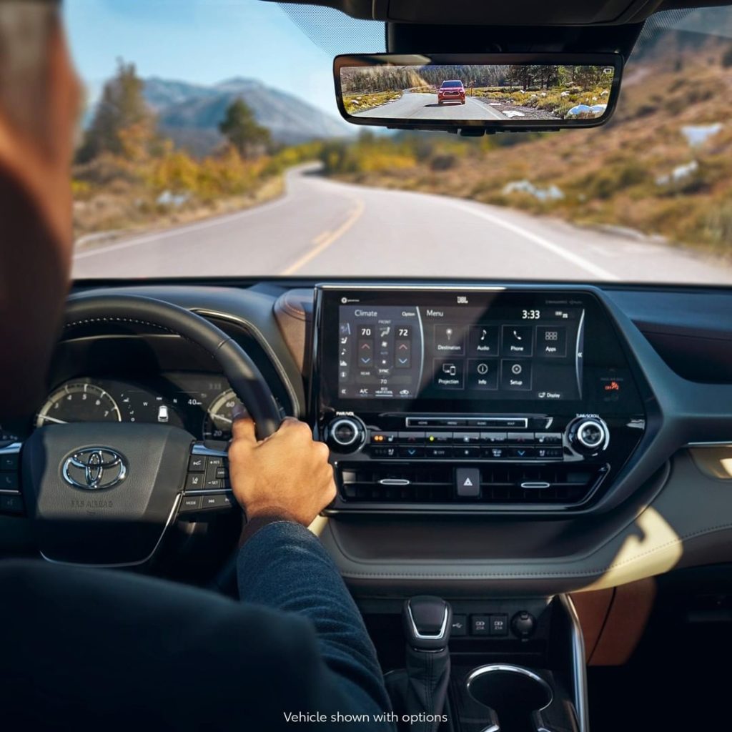 See more of what's behind you with the flip of a switch  with available digital ...