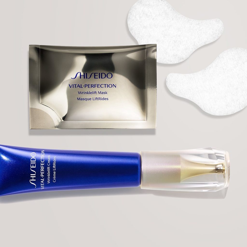 SHISEIDO: Introducing Vital Perfection WrinkleLift Cream and Eye Mask. Both contain intens… Introducing Vital Perfection WrinkleLift Cream and Eye Mask. Both contain intens...