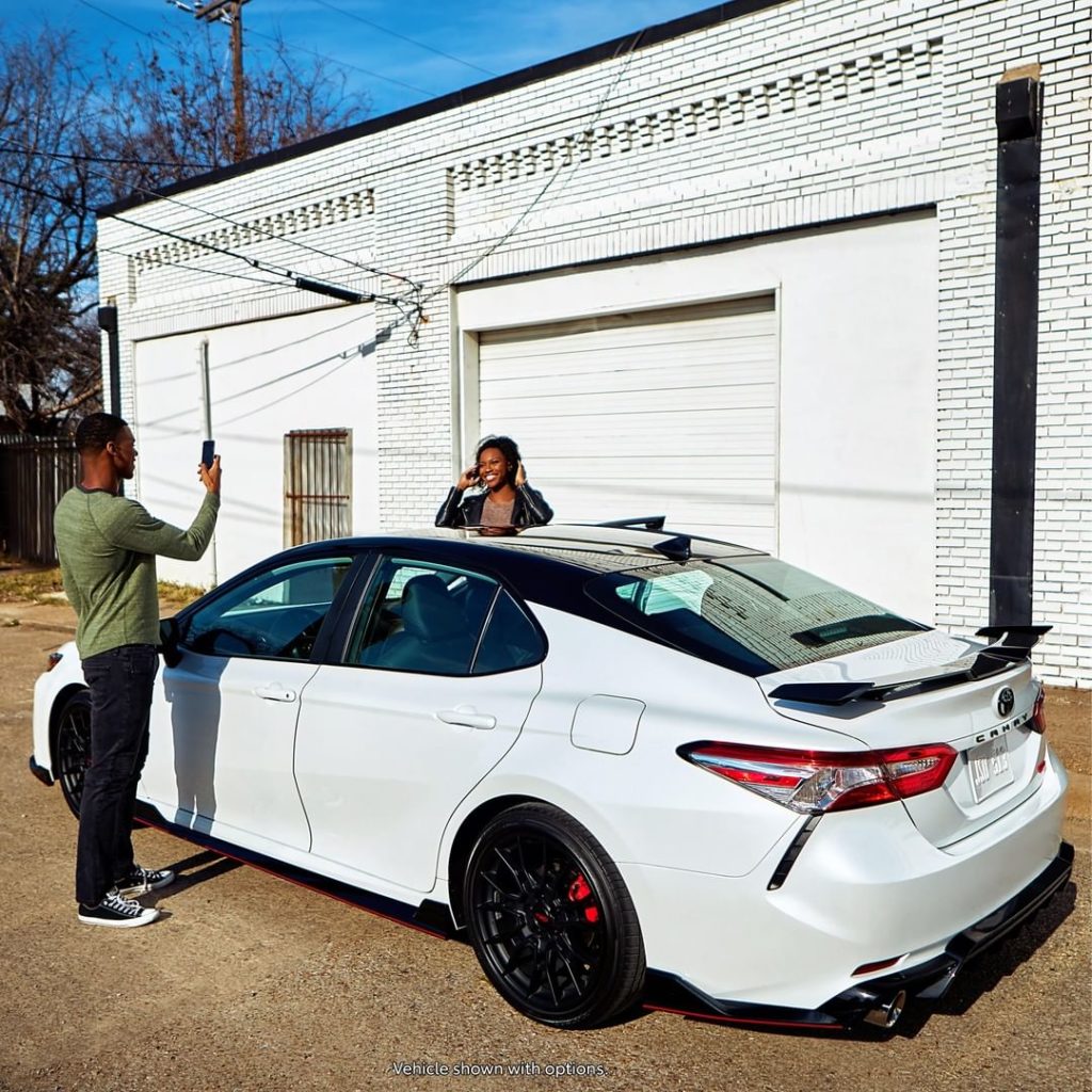 No better way to add spark to your selfie. #Camry #TRD #LetsGoPlaces...