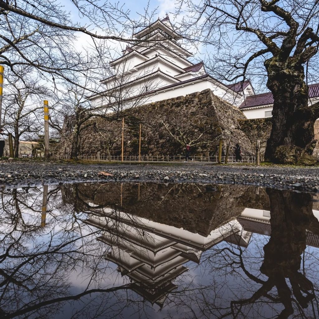 Tsurugajo Castle in Aizuwakamatsu stands proudly above the city, a reminder of t...