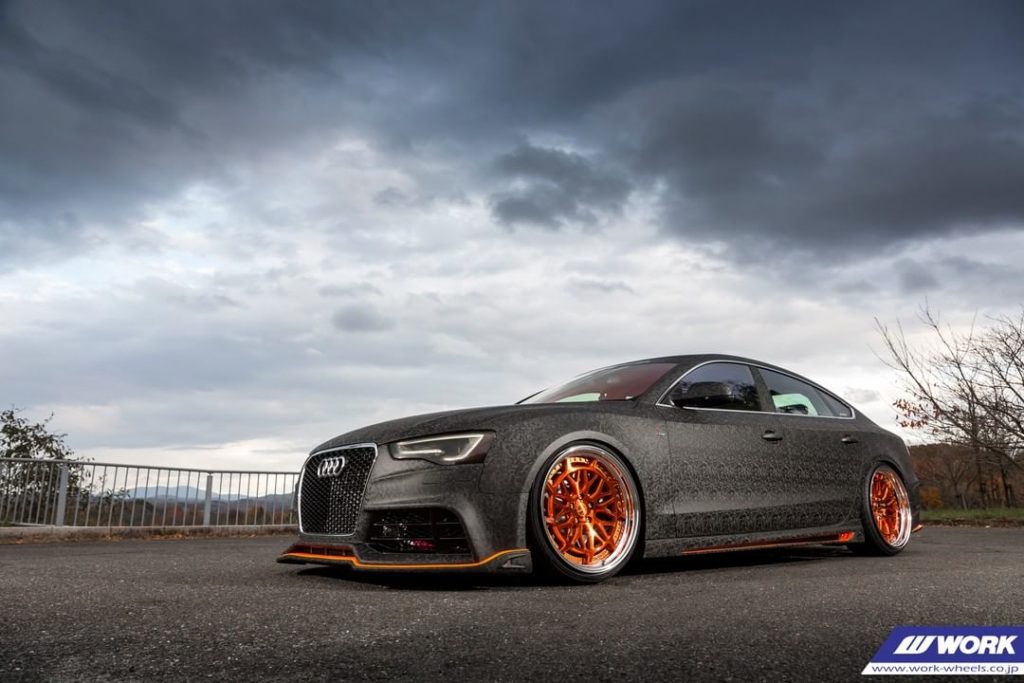 @fessel.jp Audi A5 on NEW WORK Gran Seeker DMX #artofwheel #granseekerdmx...