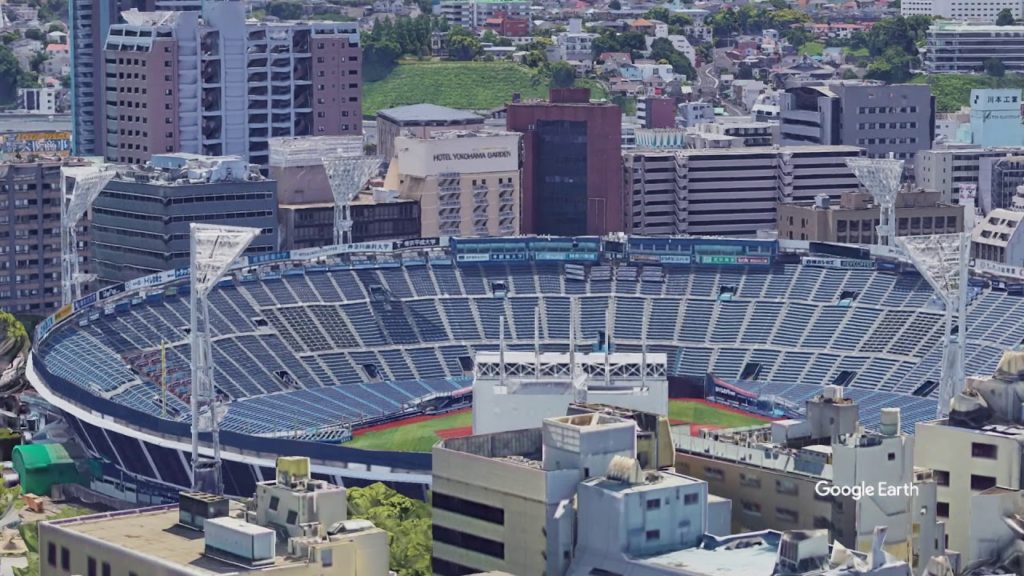 横浜みなとみらいをgoogle earthでスパイダーマンみたいにぐるぐるしてみた