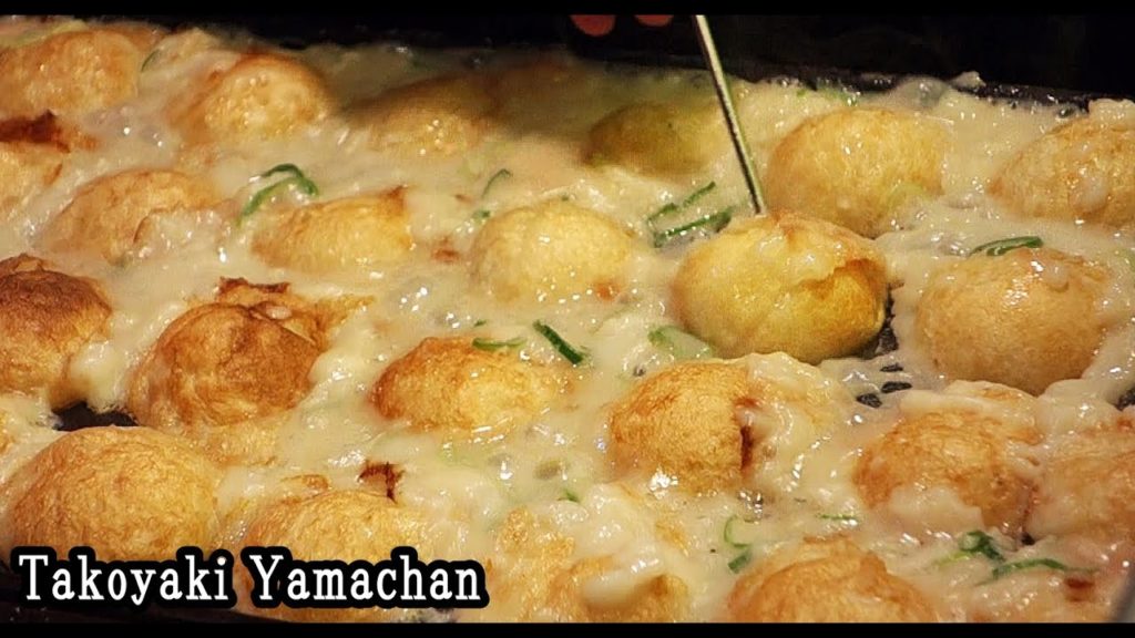 大阪 やまちゃん本店｜カリトロのたこ焼き Japanese Creamy Takoyaki.Yamachan in Osaka.Japanese Street Food