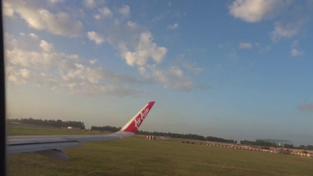 Air Asia Singapore to Kuala Lumpur, Malaysia take off
