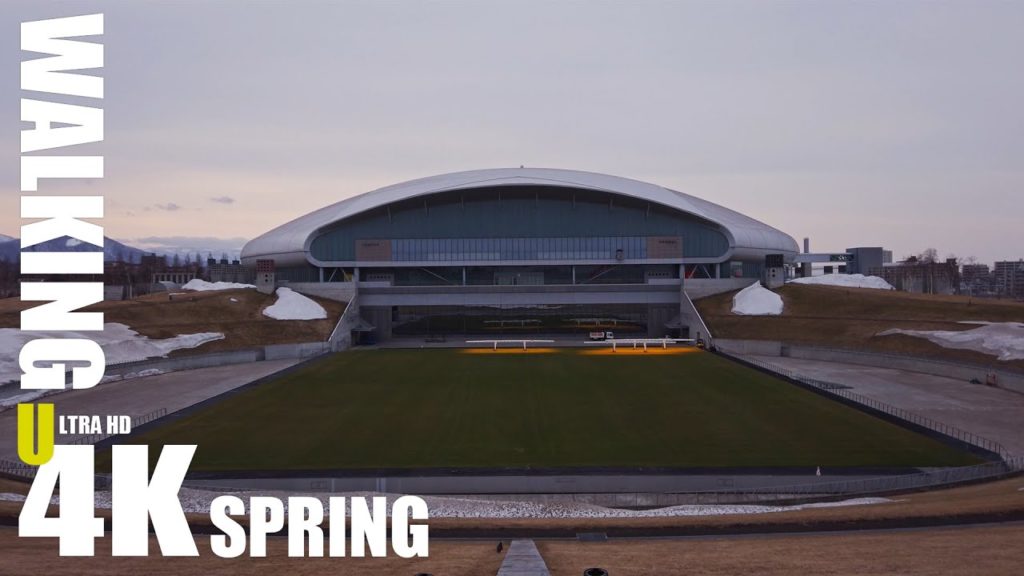 A short walk behind the Sapporo Dome | 札幌ドームの裏を少し散歩 | 4K60p Binaural ASMR 20200402