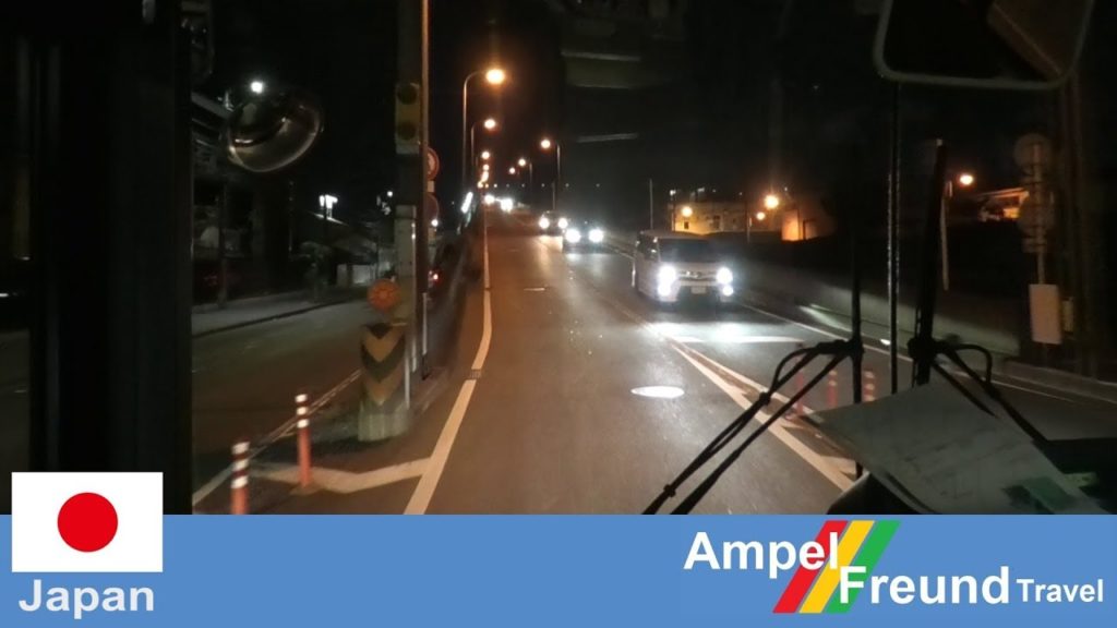 [2020] Night ride over Namihaya Bridge with Osaka City Bus 72 to Tsurumachi 4 なみはや大橋大阪シティバス72 鶴町四丁目