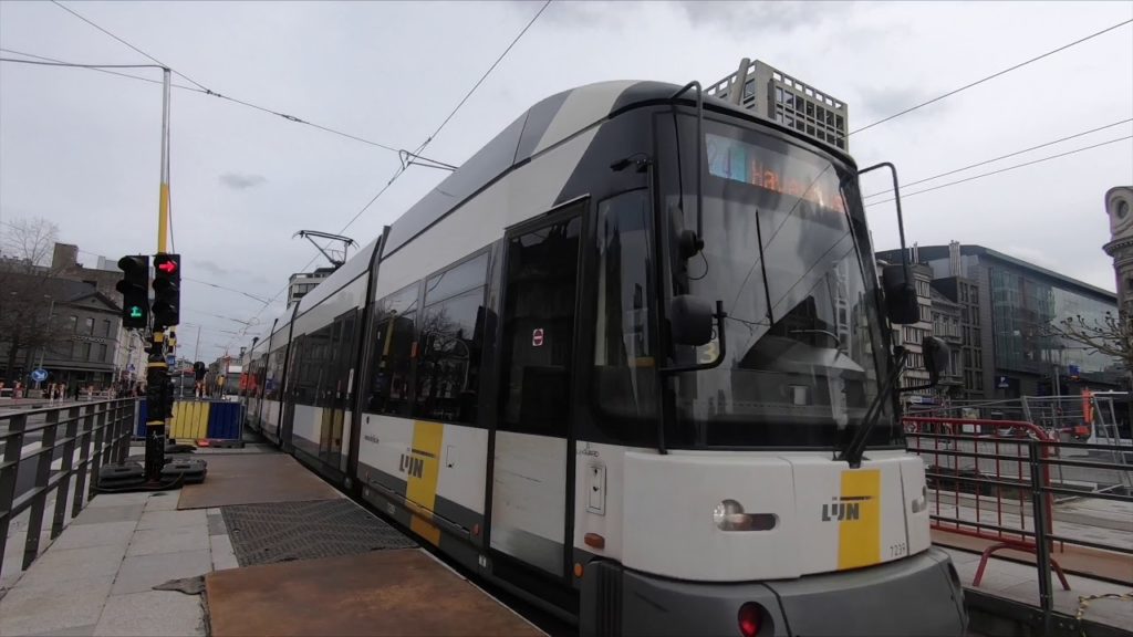 Trams in Antwerp / het Antwerpse tramnet, Belgium - 1 March, 2020