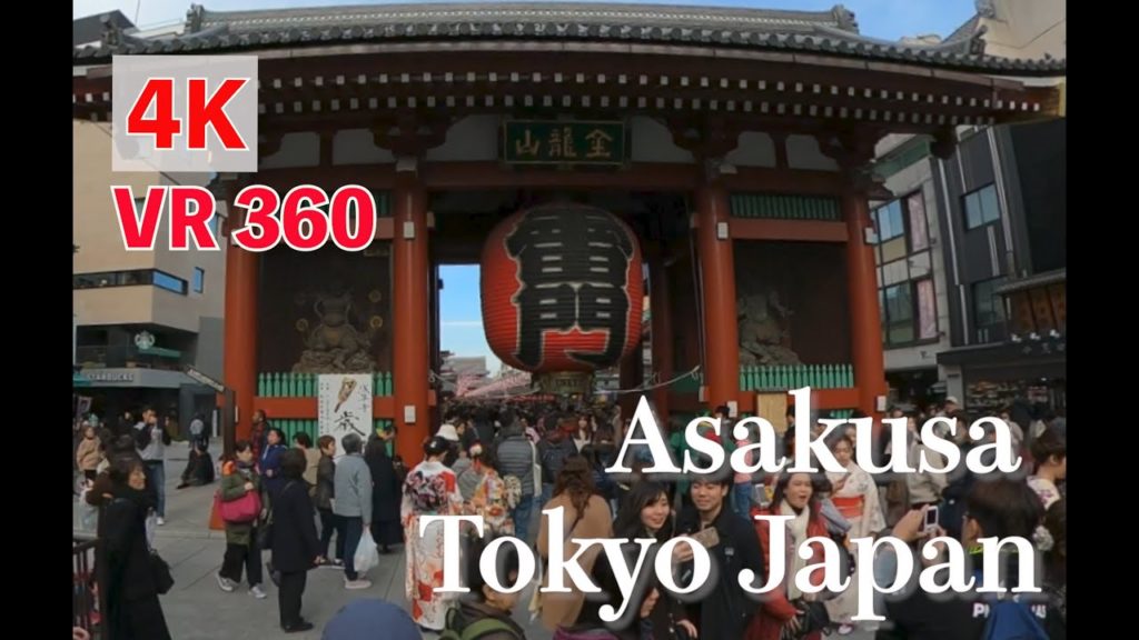 【360 4K】Asakusa Tokyo Japan　tourist spot