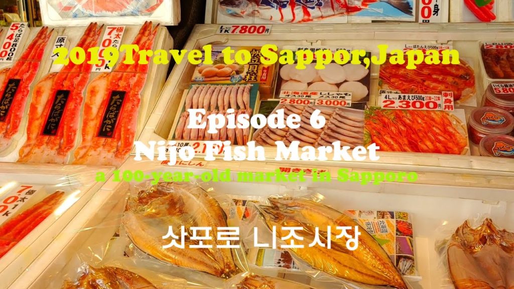 Travel to Sappor,Japan Episode 6  Nijo Fish Marketa 100-year-old market in Sapporo      삿포로 니조시장