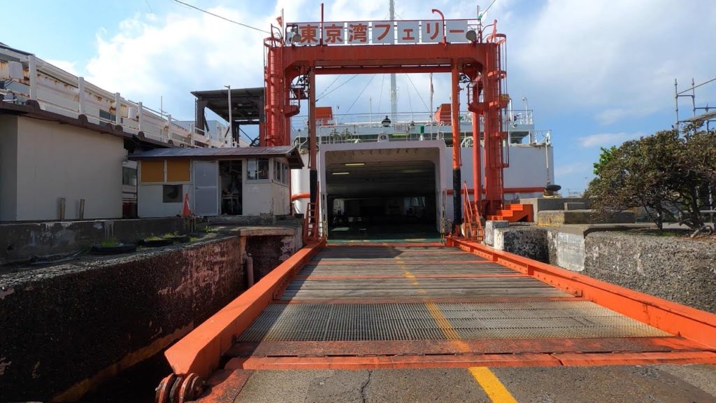 Driving in Japan - 4K Ferry Trip from Boso Peninsula to Miura Peninsula