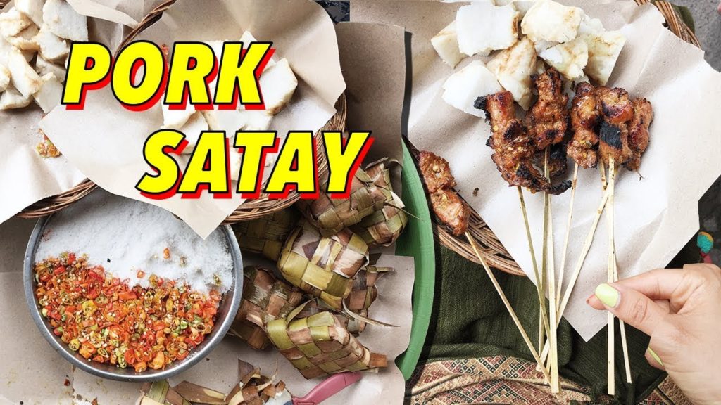 Sate Babi - Pork Satay ♦ Street Food in Bali (TRAVEL VLOG)