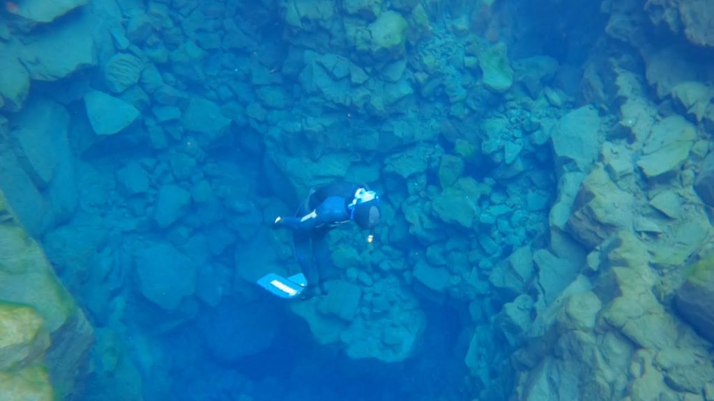 Freediving in Silfra.